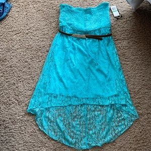 Urban Hearts Blue Strapless High-Low Sundress for Prom or casual size large